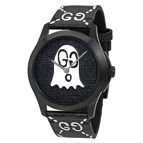 black gucci ghost watch|black gucci watch for men.